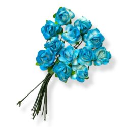 Paperiruusu 1,5cm, Turkoosi