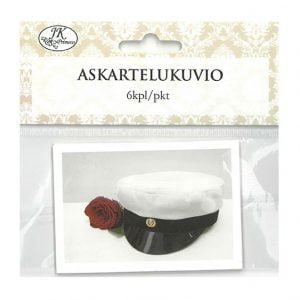 Askartelukuvio, lakki ja ruusu
