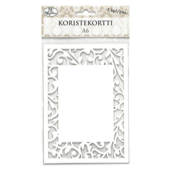 Koristekortti A6, 2880 Amanda valkoinen