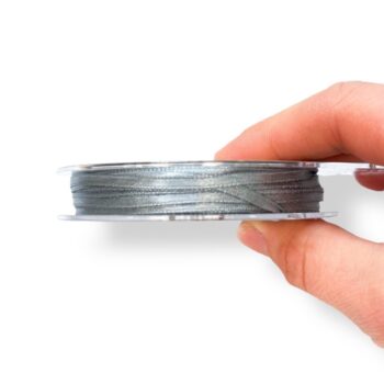 Satiininauha 10 m, harmaa