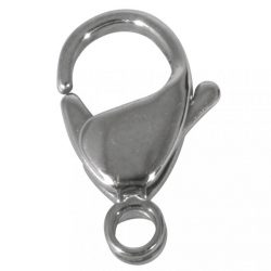 Papukaijalukko 12mm, hopea 5kpl