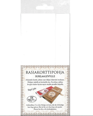Rasiakorttipohja suklaalevylle, Valkoinen