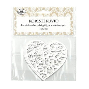 Koristekuvio, 2887 Sydän valkoinen