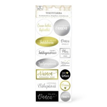 Tekstitarrat, Onnittelut kulta/hopea