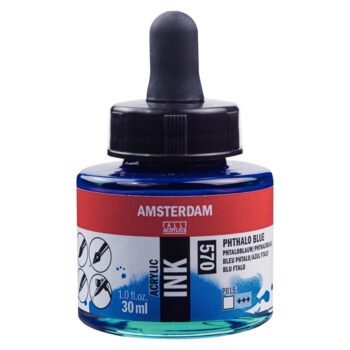 Amsterdam Acrylic Ink 30ml, 570 Phthalo Blue