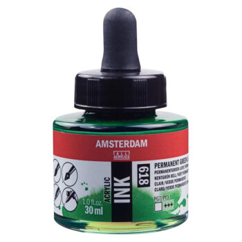 Amsterdam Acrylic Ink 30ml, 618 Perm. Green Light