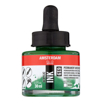 Amsterdam Acrylic Ink 30ml, 619 Perm. Green Deep