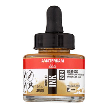 Amsterdam Acrylic Ink 30ml, 802 Light Gold