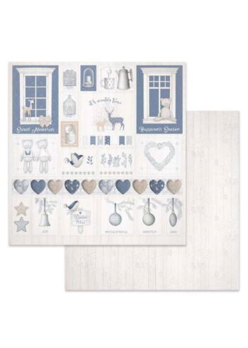 Stamperian skräppipaperi, SBB617 Blue Christmas 30,5x30,5cm