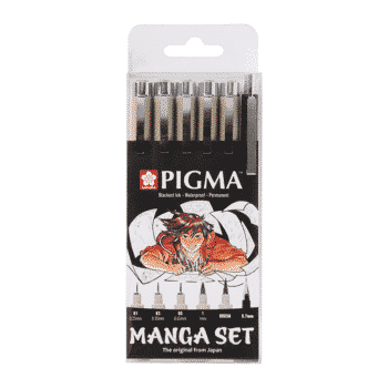 Sakura Pigma Manga setti, 6 kpl