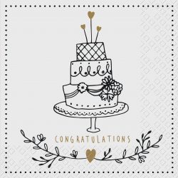 Servetit, hääkakku