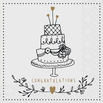 Servetit, hääkakku