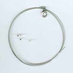 Koruvaijerisetti hopea, 75cm, 0,4mm