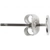 Korvakorutappi hopeanvärinen, 6 mm, 8 kpl