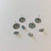 Korvakorutappi hopeanvärinen, 10mm, 4kpl