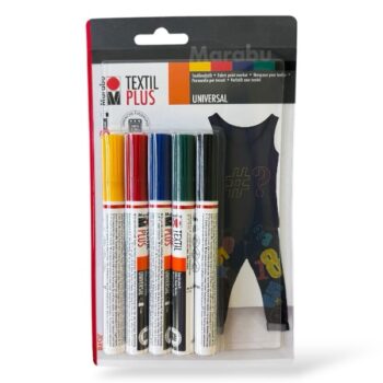 Marabu PLUS, tekstiilitussit 5kpl Universal