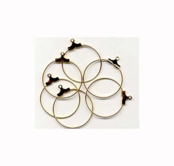 Korvakorurengas, 25mm, Kulta, 6kpl