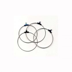 Korvakorurengas, 40mm, Hopeoitu, 4kpl