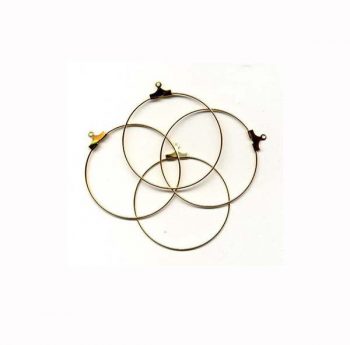 Korvakorurengas, 40mm, Kulta, 4kpl