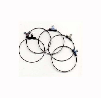 Korvakorurengas, 30mm, Antrasiitti, 6kpl