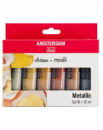 Amsterdam akryylivärisetti, 6x20ml METALLIC
