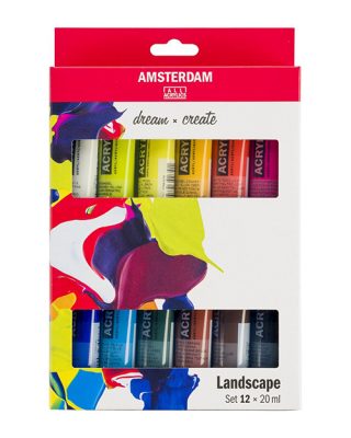 Amsterdam akryylivärisetti, 12x20ml LANDSCAPE