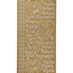 Ääriviivatarra, Hyvää Ystävänpäivää, Kulta