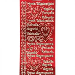 Ääriviivatarra, Hyvää Ystävänpäivää, Punainen