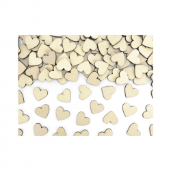 Puiset koriste sydämet, 2x2cm, 50kpl