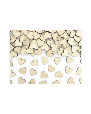 Puiset koriste sydämet, 2x2cm, 50kpl