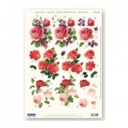 3D kuva-arkki, 82100, Punaiset ruusut