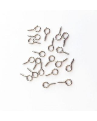 Silmukkaruuvi 11 mm 20 kpl, hopeanvärinen