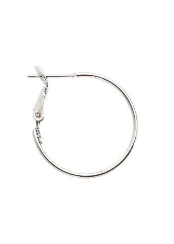 Korvakorurengas 25mm, hopean värinen 8kpl