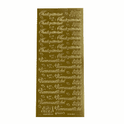 Ääriviivatarra, 1609  Kastepäivänä/ vauvaonnittelut kulta