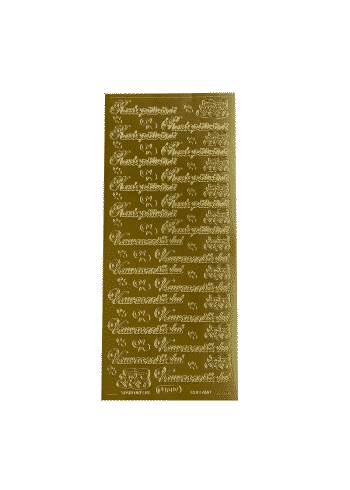 Ääriviivatarra, 1609  Kastepäivänä/ vauvaonnittelut kulta