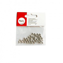 Rayher muovihelmet, hopeanväriset, eri kokoja