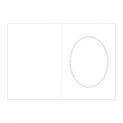 2-osainen korttipohja soikealla aukolla, 7580 Valkoinen