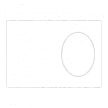 2-osainen korttipohja soikealla aukolla, 7580 Valkoinen