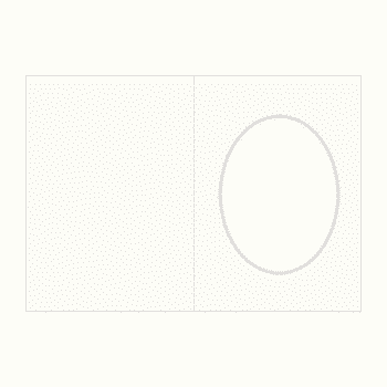 2-osainen korttipohja soikealla aukolla, 7581 Luonnonvalkoinen