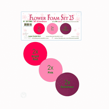 Leane Creatief Flower Foam- softislevy lajitelma, Setti 23 Bordeaux