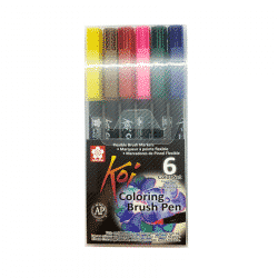 Sakura Koi Coloring brush kynä setti 6kpl