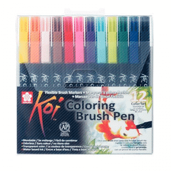 Sakura Koi Coloring brush kynä setti 12 kpl