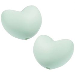 Schnulli Silikonihelmet, sydän, vaaleanvihreä