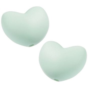 Schnulli Silikonihelmet, sydän, vaaleanvihreä