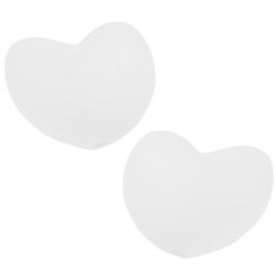Schnulli Silikonihelmet, sydän, valkoinen