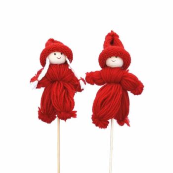 Tikku lankatonttu punainen 11 cm