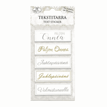 Tekstitarra, 8886 Onnittelut kulta/hopea