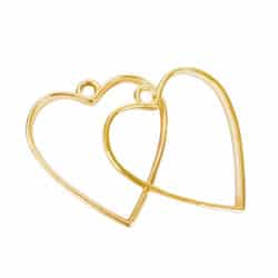 Riipuskehys, sydän 2kpl kulta