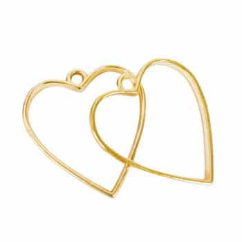 Riipuskehys, sydän 2kpl kulta
