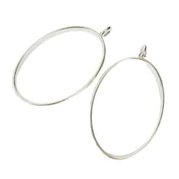 Riipuskehys, soikea 2kpl hopea